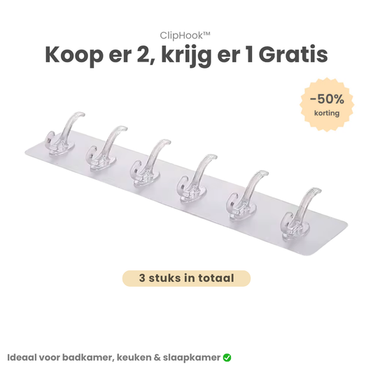 ClipHook™ – Nooit meer gaten in uw muur